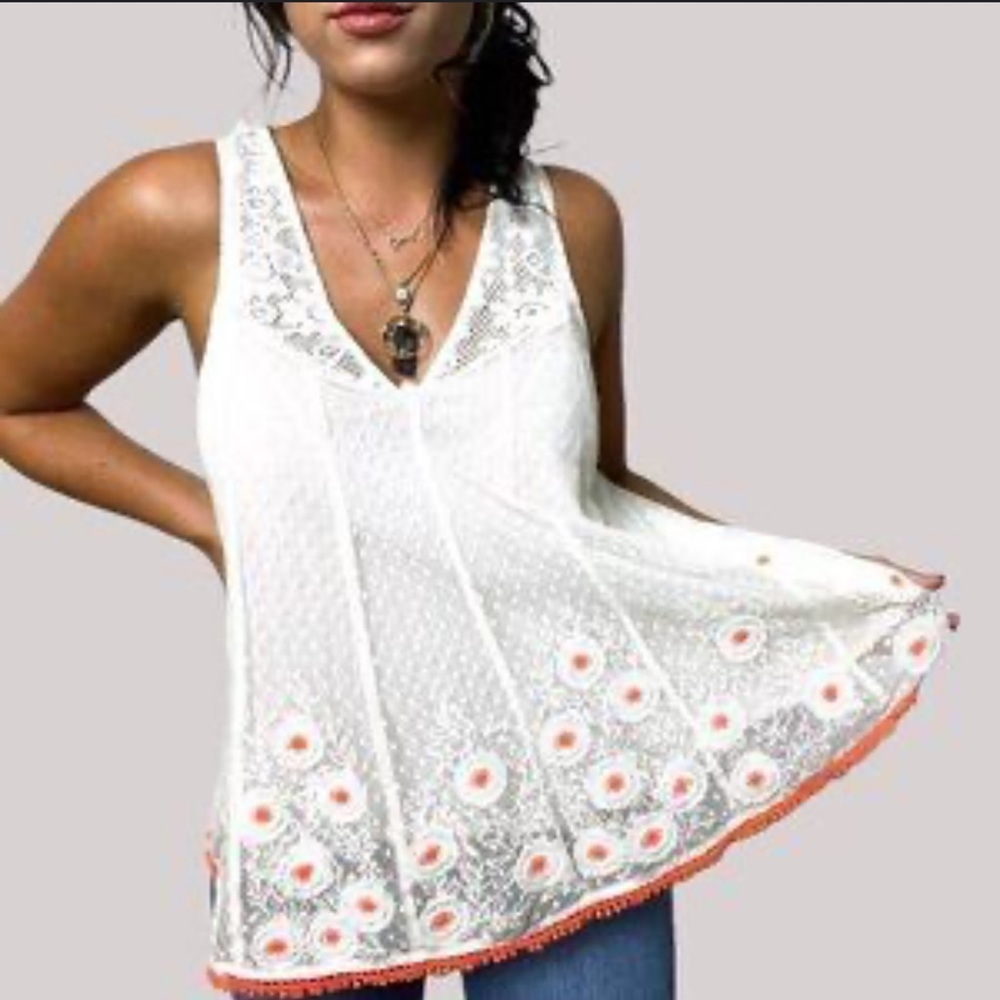 Anthropologie - size 12 embroidered tank top